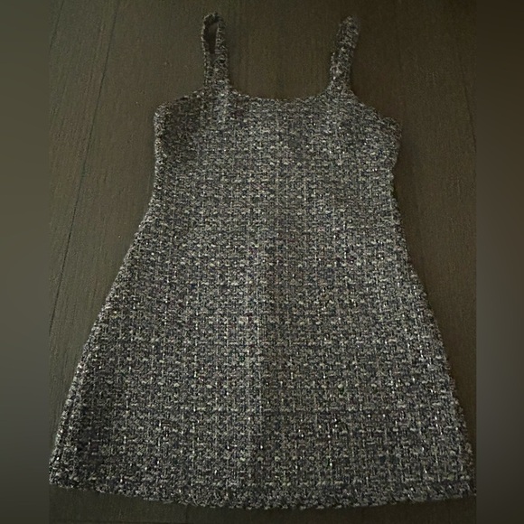 Zara Black with Pink Tweed Mini Dress. Size Small. - Picture 2 of 6